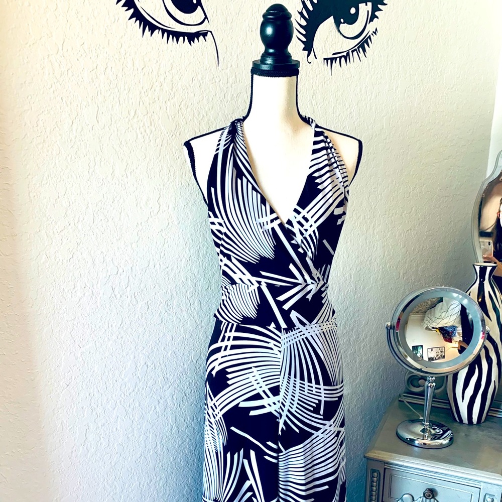 Cache Halter Side Split Jumpsuit